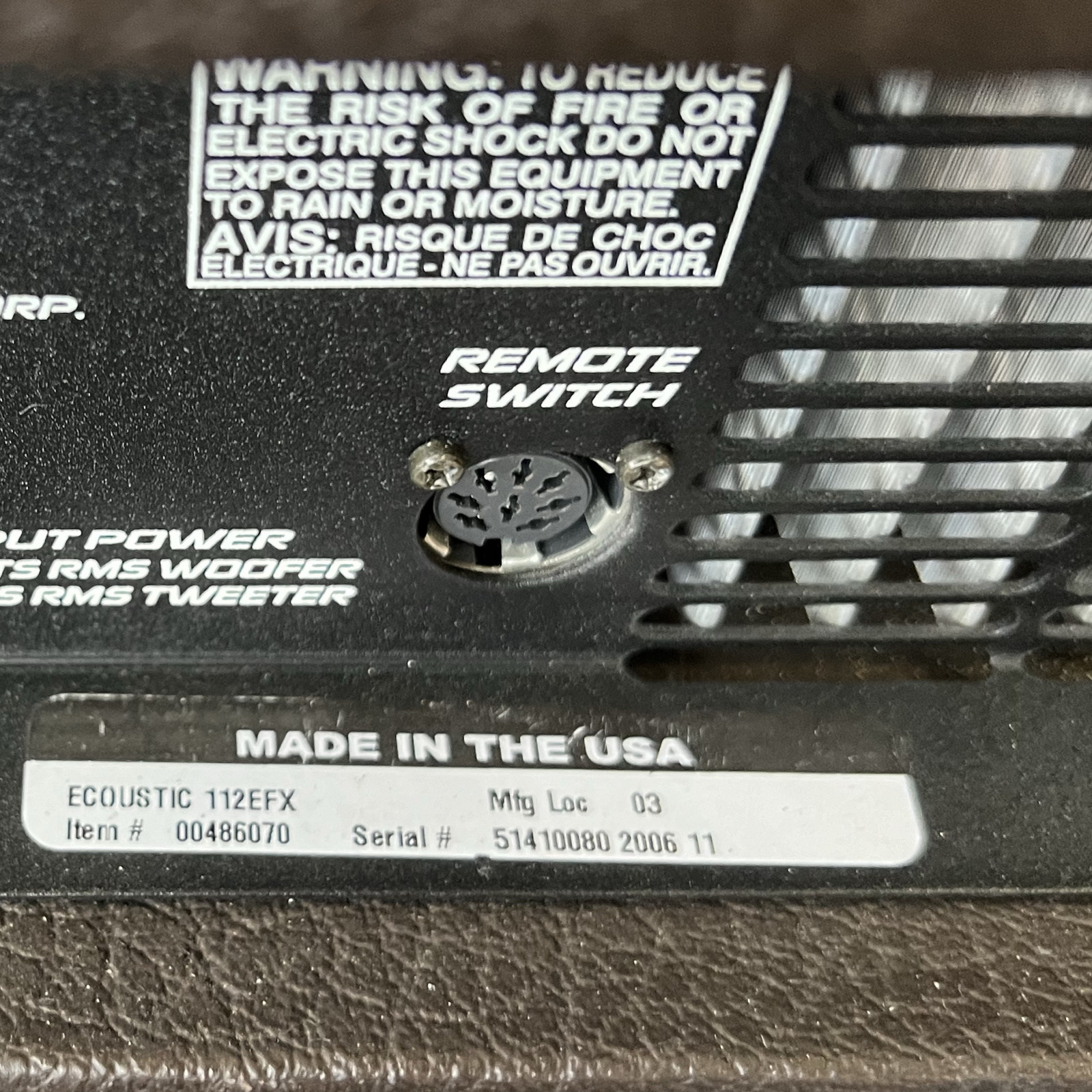 Peavey Ecoustic 112 EFX Acoustic Combo Amp - 2025013010
