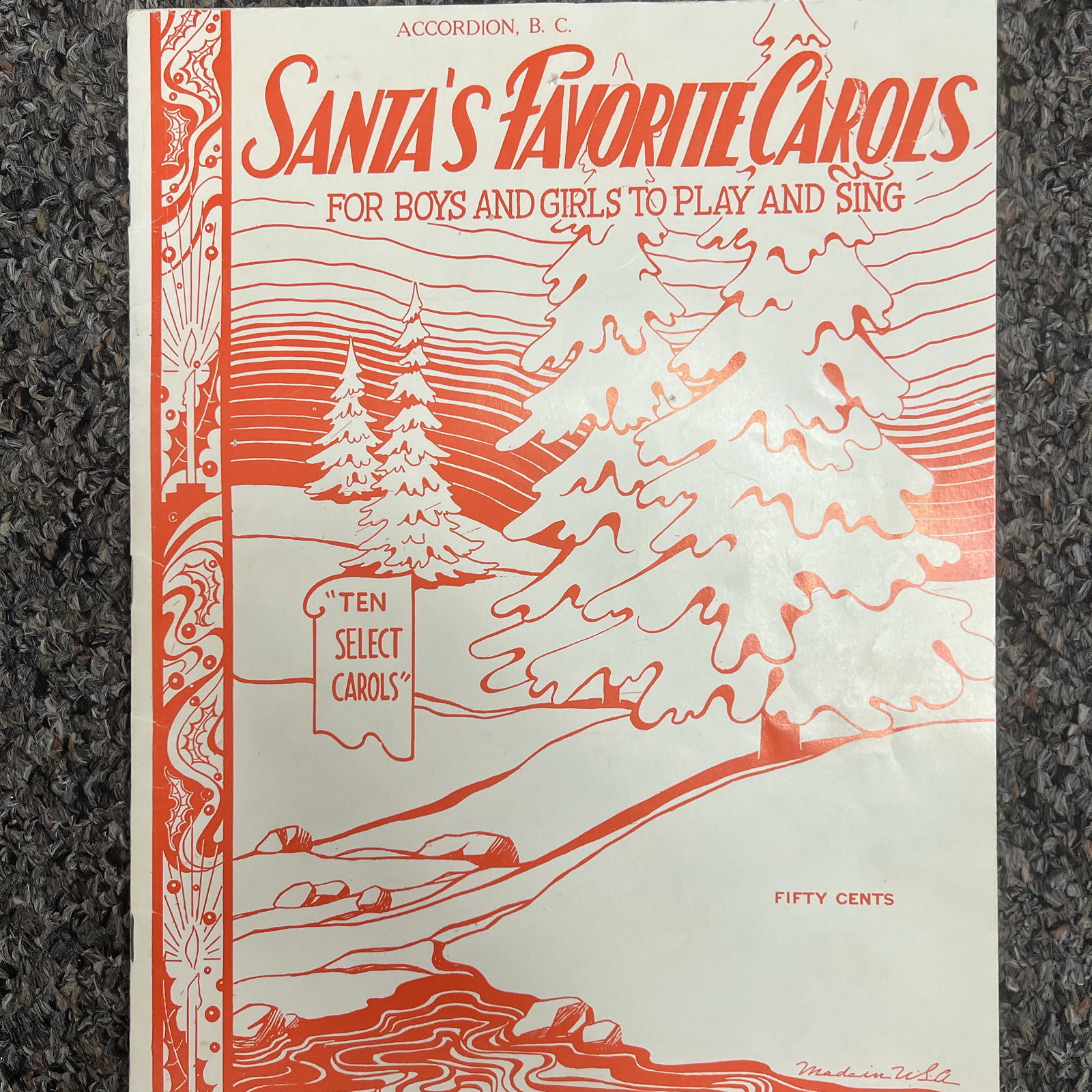 Santa’s Favorite Carols for Boys and Girls to Play and Sing Accordion B.C.