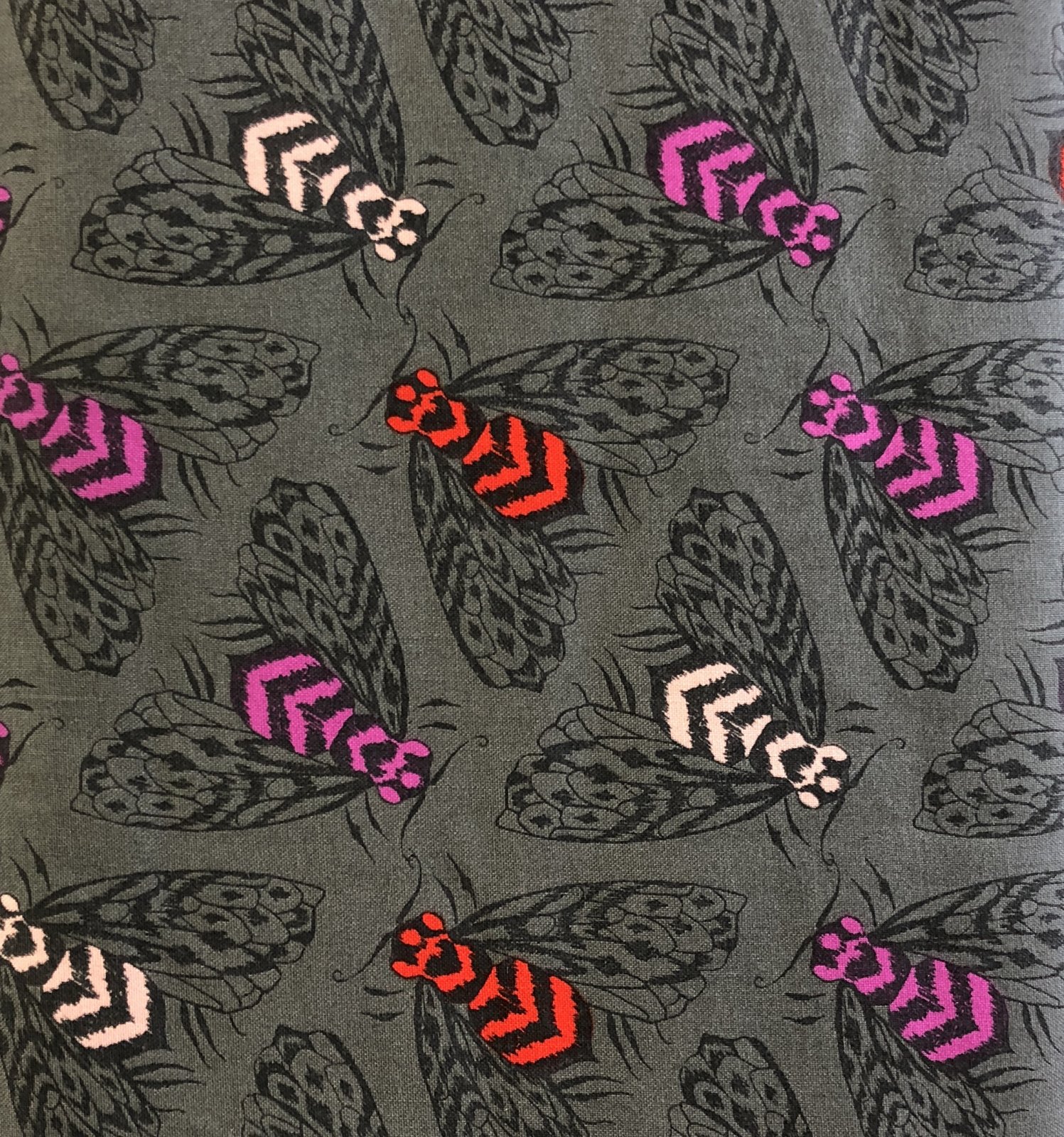 Cotton & Steel Sarah Watts Magic Forest Honey Bees Pink/Red