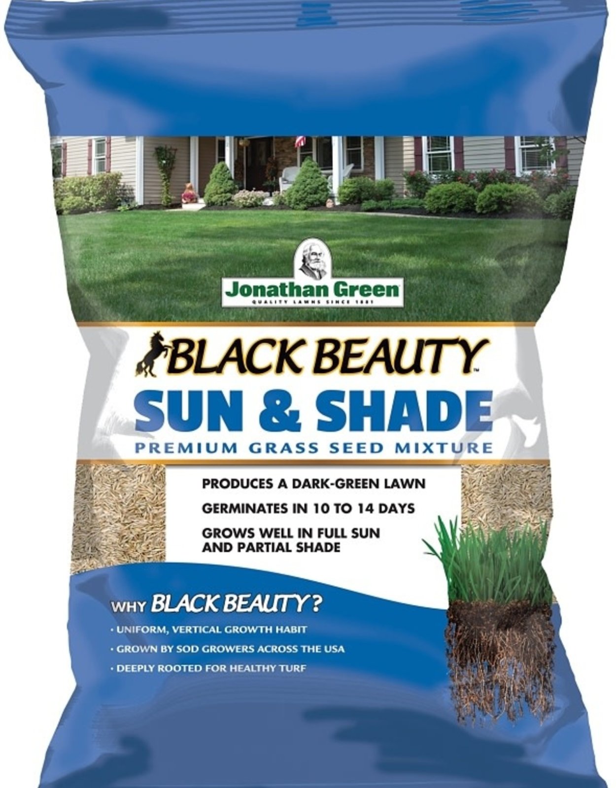 Jonathan Green Black Beauty Sun & Shade Grass Seed Mix 50 Bag