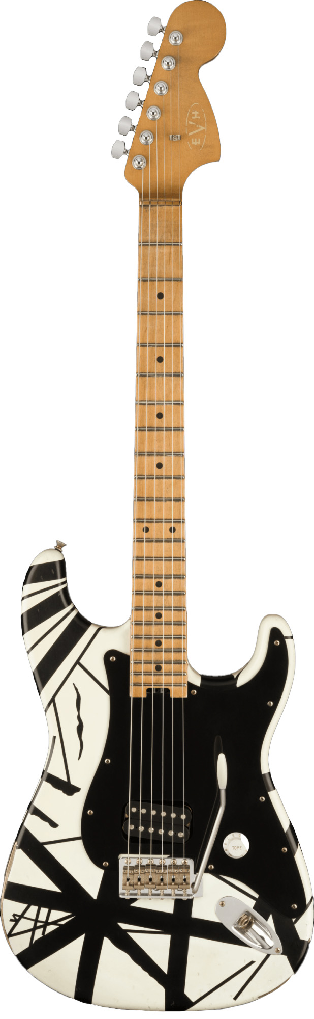 Fender EVH Striped Series 78 Eruption Maple Fretboard White w
