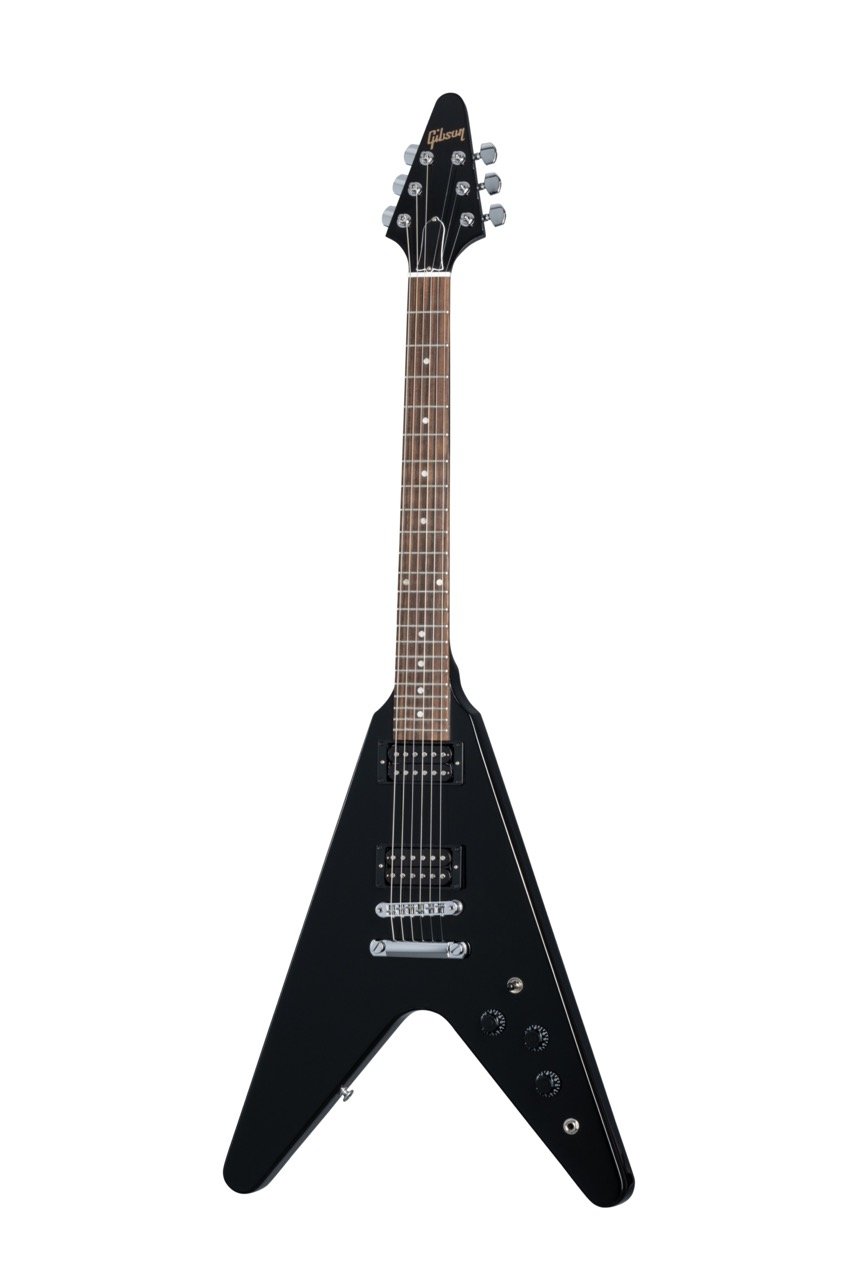 Used Gibson Flying V Black Solid Body Electric Guitar Black