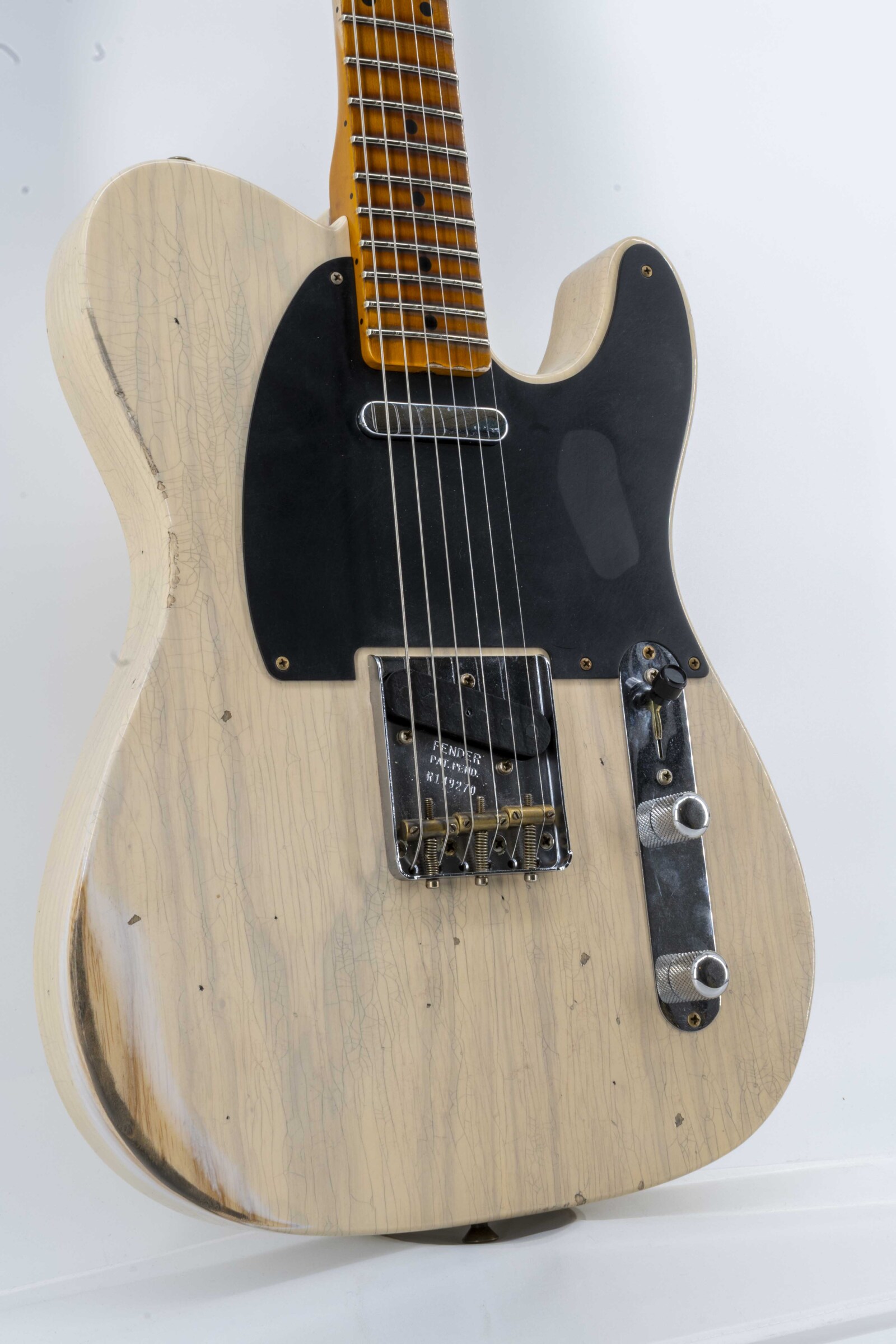 Fender Custom Shop '55 Telecaster Maple Neck Relic - Aged White Blonde