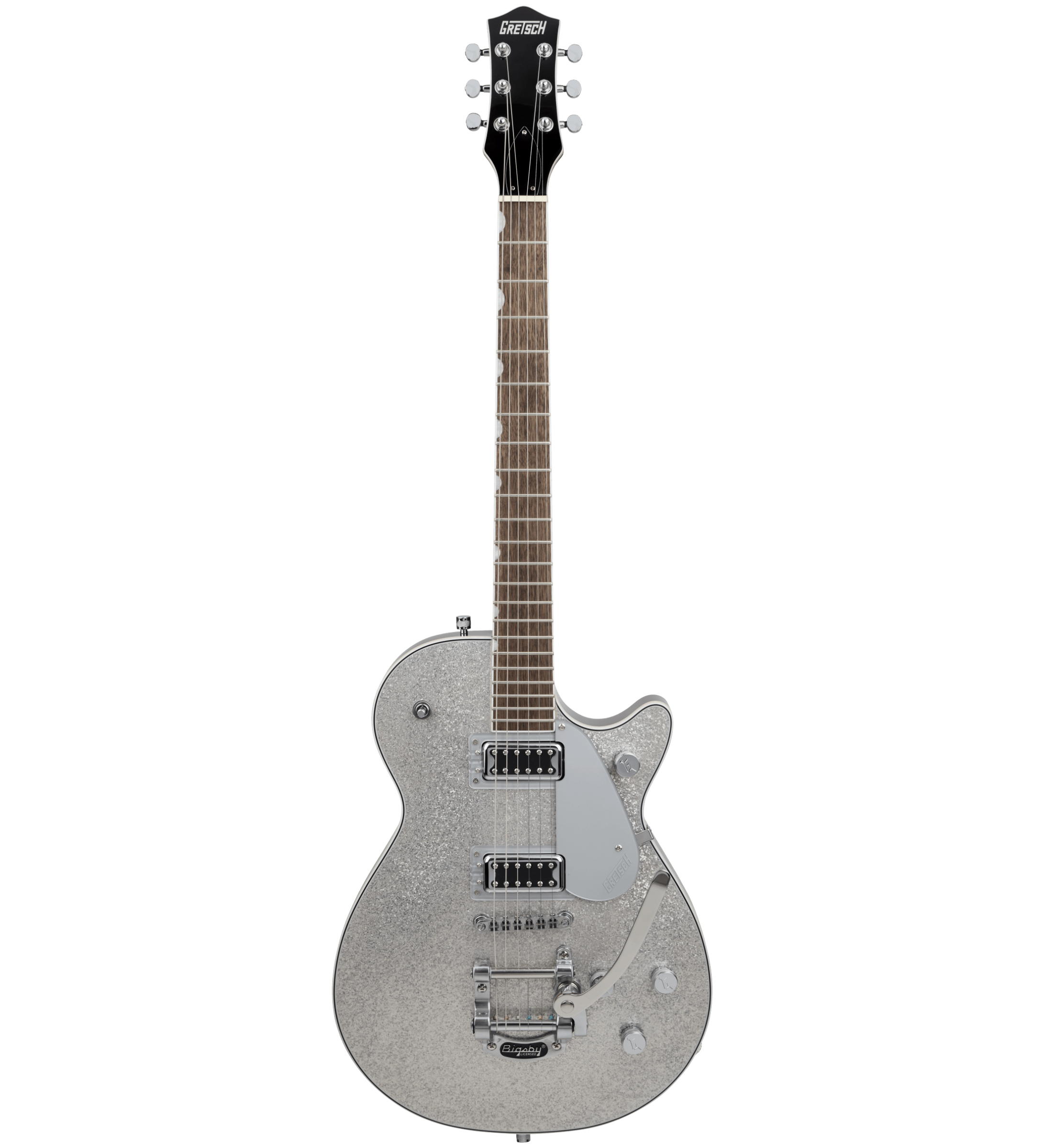 Gretsch G5230T Electromatic Sparkle Jet FT Single-Cut with Bigsby Laurel Frerboard Silver Sparkle