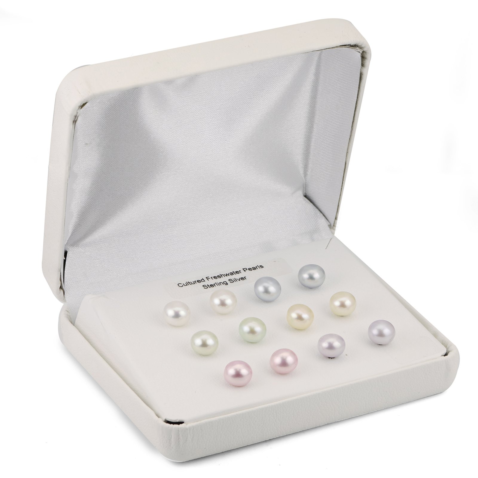 Sterling Silver Multicolor Freshwater Pearl Boxed Set 