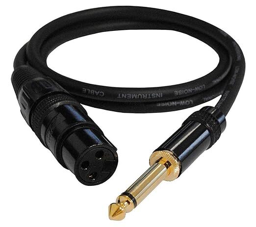 Audio2000 ADC20215 XLR Female to 1/4 Inch TS Audio Cable Patch Cable, 3 Feet
