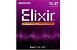 Elixir Phosphor Bronze 10-47 12-String Acoustic Guitar Strings with Nanoweb Technology, Light