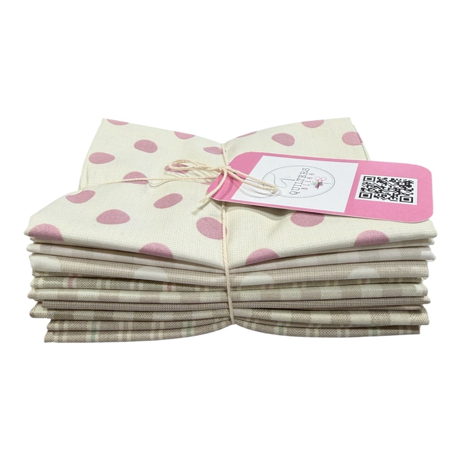 Quiltessential by Laundry Basket Quilt Curated Low Volume Fat Quarter FQ Bundle 8 pcs