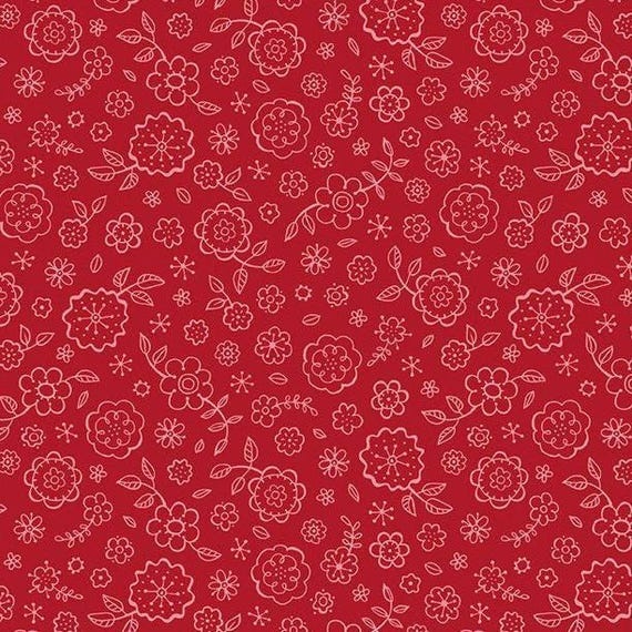 Colors of Summer - Red Ditsy Floral - 3067-23704-333