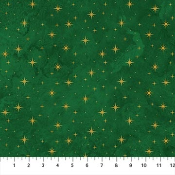 O'Christmas Tree by Deborah Edwards for Northcott - Green Stars - 28961M-74 