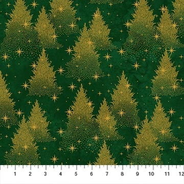 O'Christmas Tree by Deborah Edwards for Northcott - Green Trees - 28958M-76