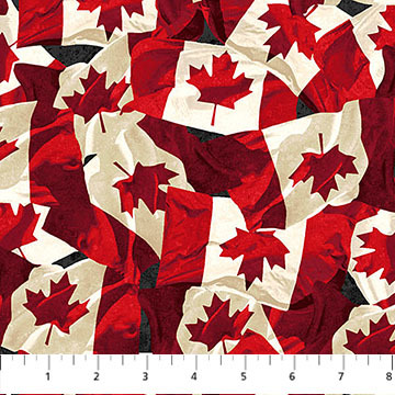 Oh Canada 14 by Deborah Edwards for Northcott - Flags Red - 29021-24