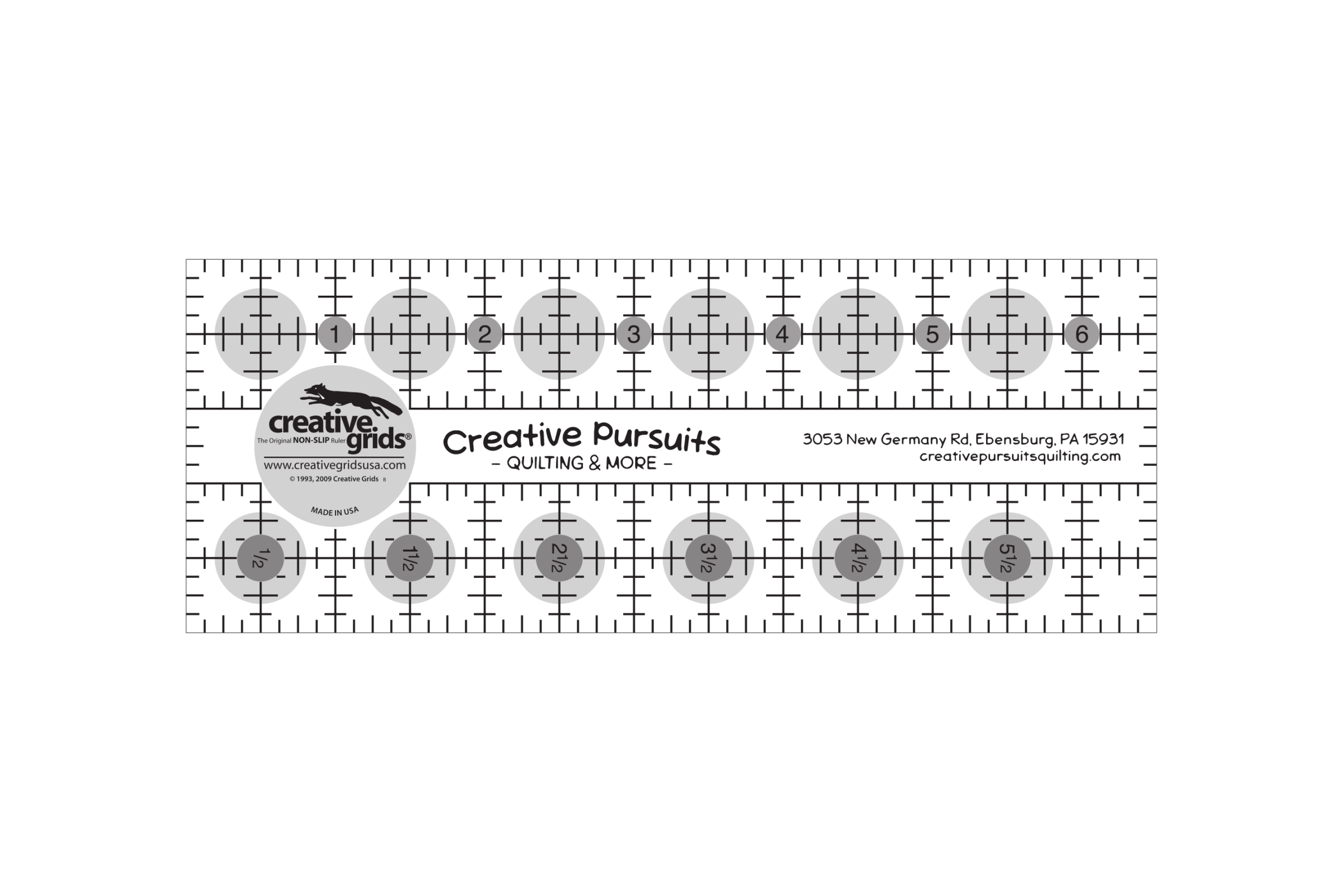 Creative Grids Shop Ruler 6-1/2in x 2-1/2in Special Order Only