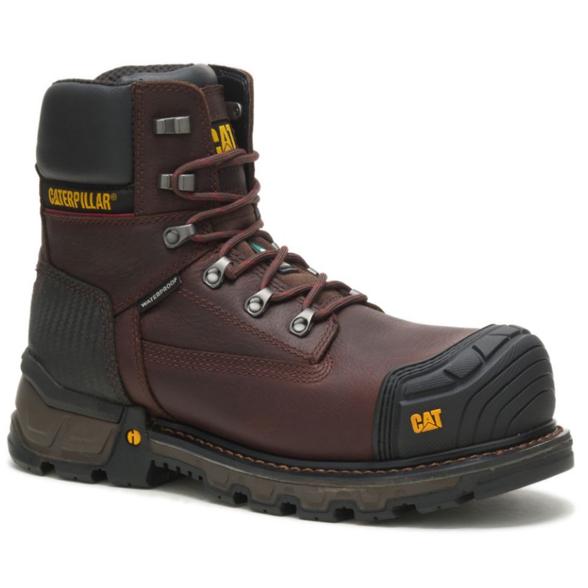 CAT CSA Men's Excavator XL 6 WP TX CT Wide Width - Red Brown