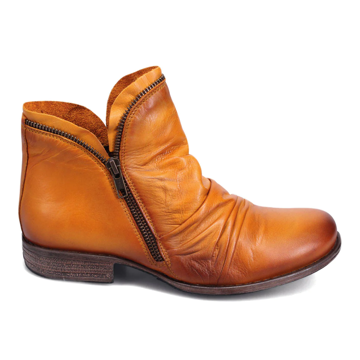 Miz Mooz Women's Luna Leather - Ochre Antique Burnish - 192358831396