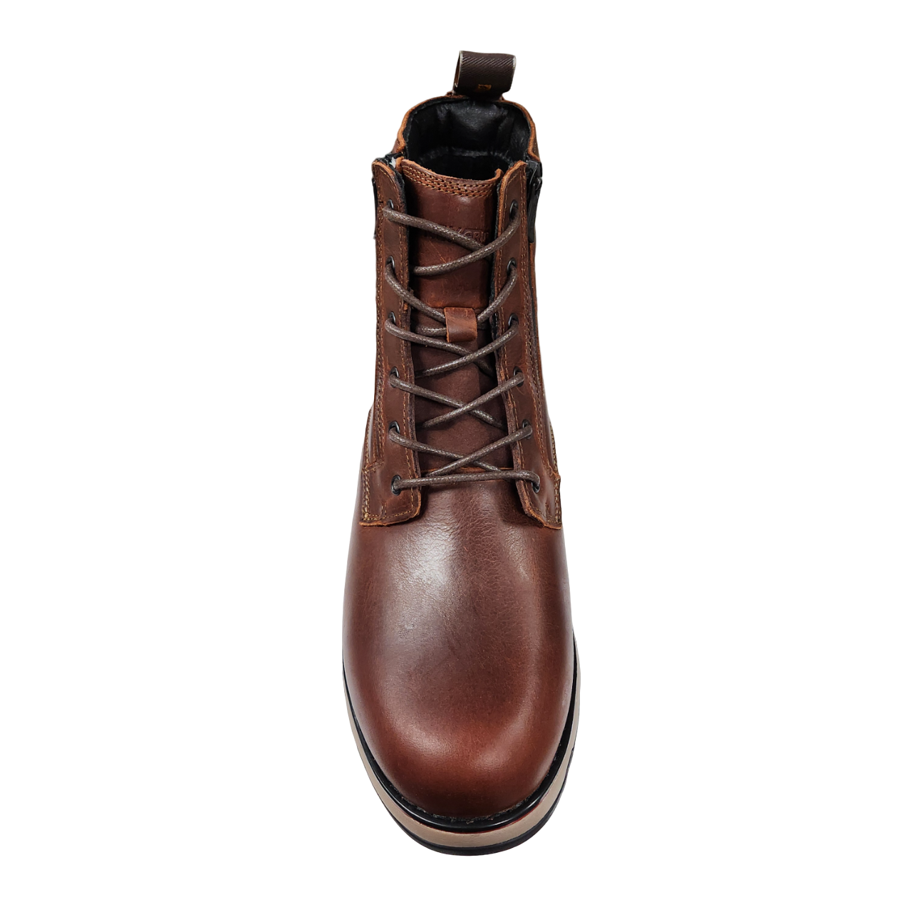 NexGrip Men's Ice Whiskey Premium Leather WP 4E Wide Width - Hazelnut