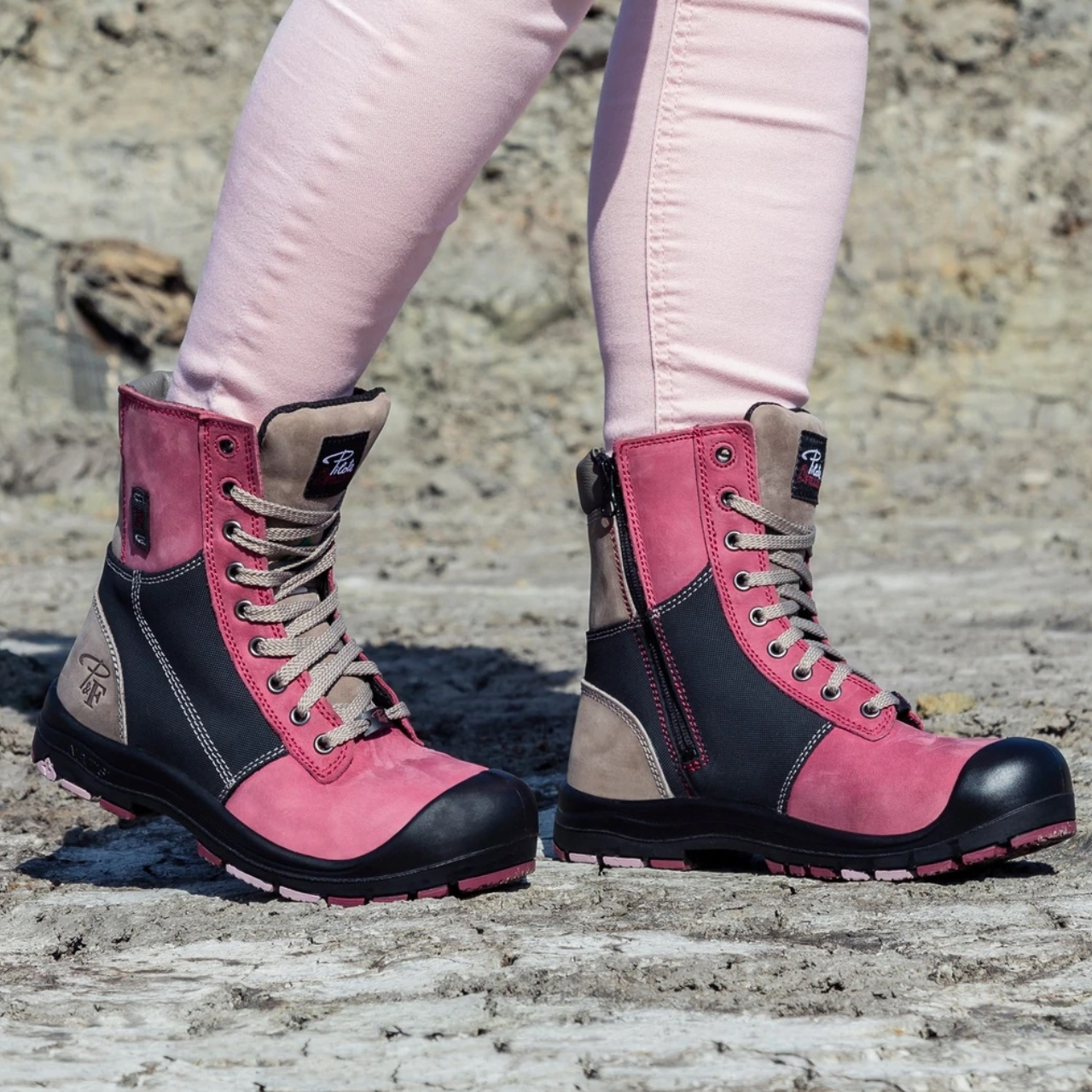 P&F CSA Women's PF368 8 Work Boot - Pink - 840154014290