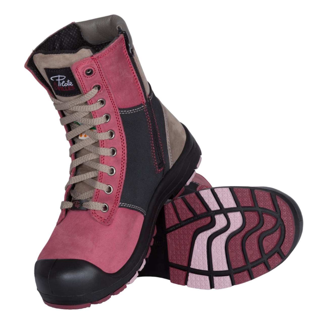 ブーブー P&F CSA Women's PF368 8 Work Boot - Pink - 840154014290