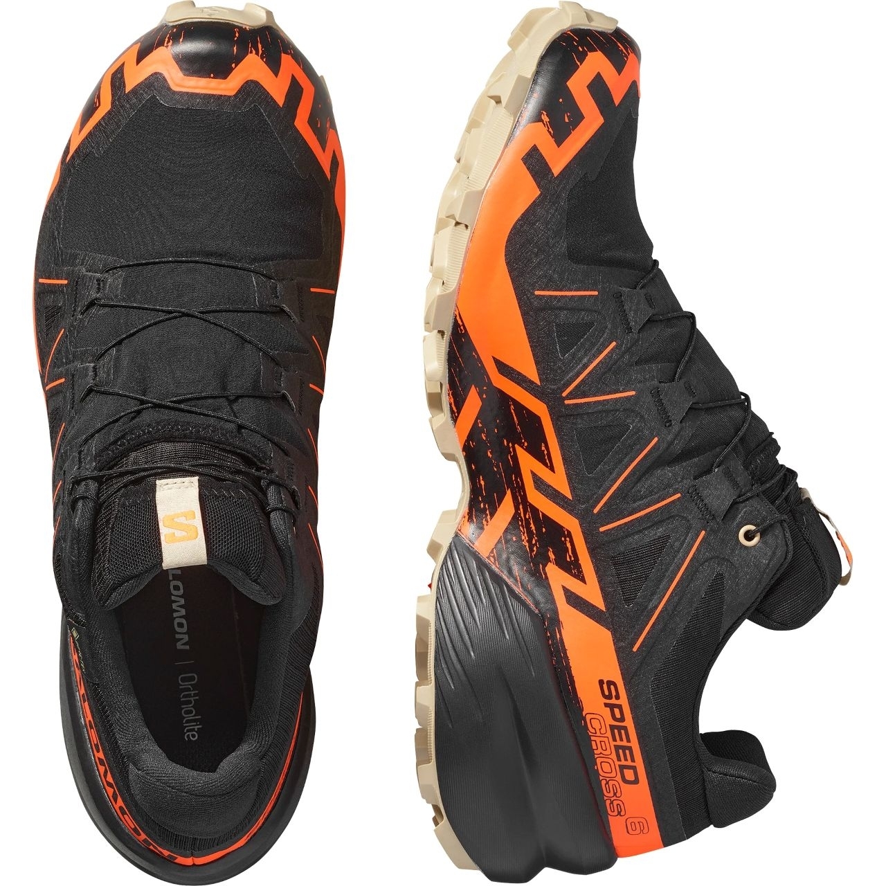 Salomon Men's Speedcross 6 GTX - Black/Shocking Orange/White