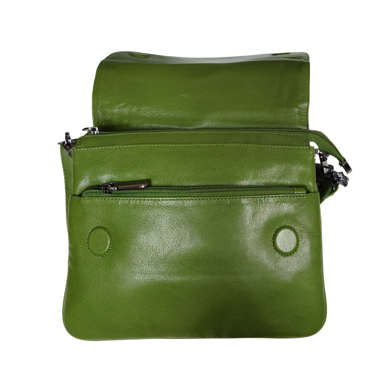 Silver Rose 2525 Solid Handbag - Olive - 63806700358