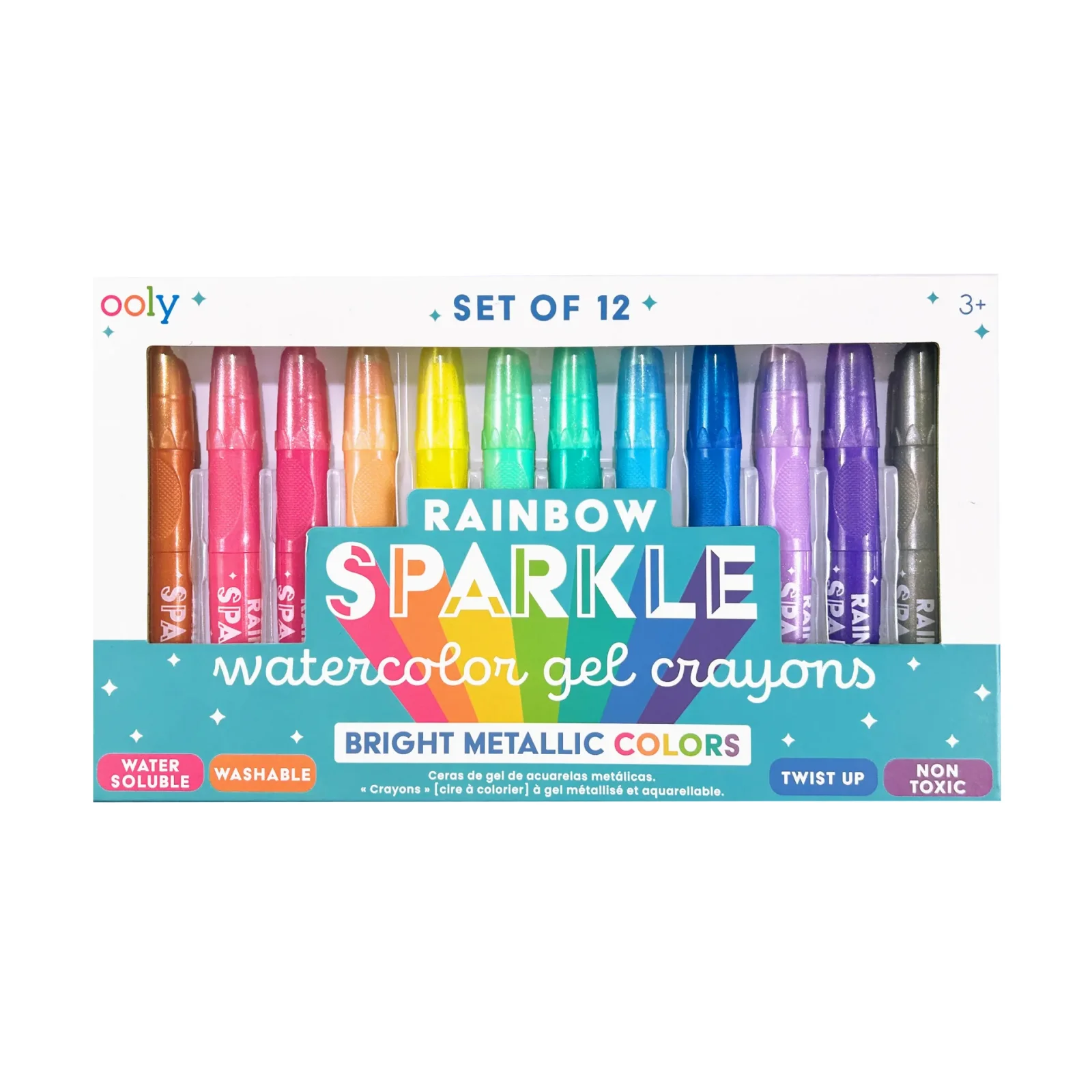 RAINBOW SPARKLE GEL CRAYONS
