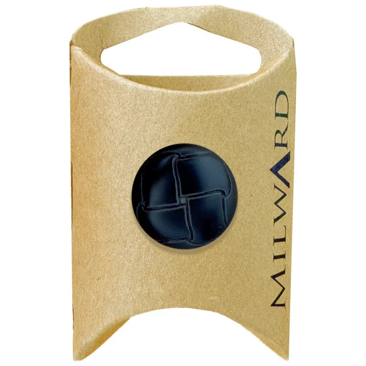 Black ABS Shank Faux Leather Button