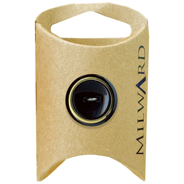 Black Acrylic 2-Hole Accent Rim Button