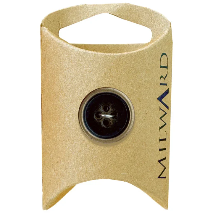 Black Zinc Alloy 4-Hole Gold Rim Button