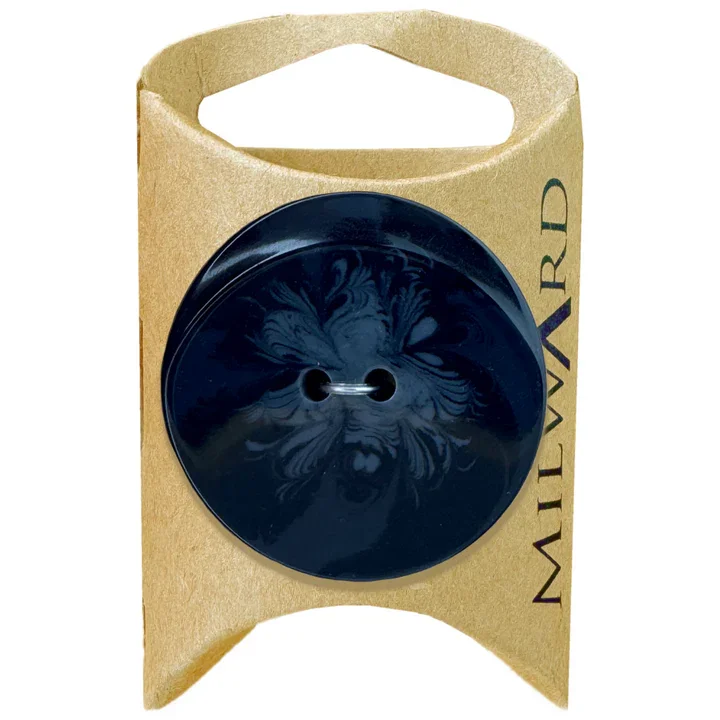 Black Nylon 2-Hole Coat Button