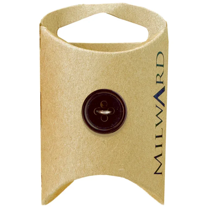 Brown Polyester 4-Hole Simple Button