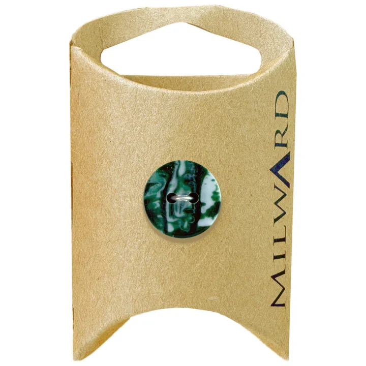 Forest Polyester 2-Hole Granite-Look Button