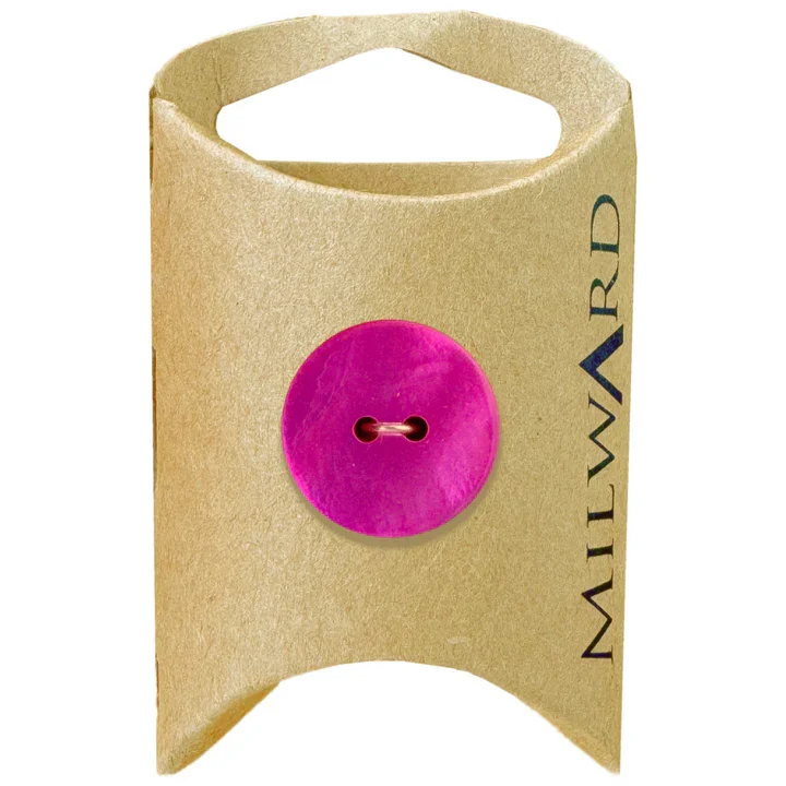 Fuchsia Shell 2-Hole Round Button