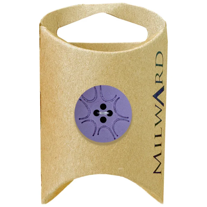 Grey Purple Acrylic 4-Hole Laser Abstract Button