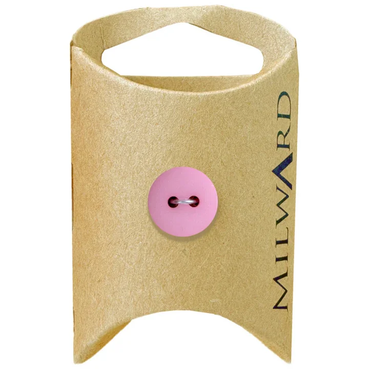 Hot Pink Polyester 2-Hole Simple Button