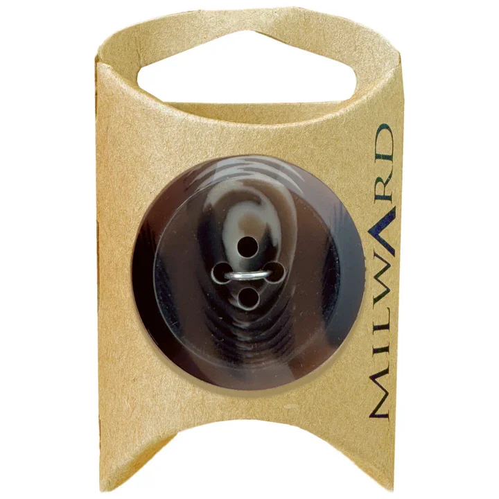 Light Brown Acrylic 4-Hole Statement Button