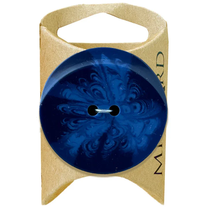 Navy Blue Nylon 2-Hole Coat Button