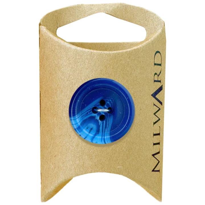 Royal Blue Nylon 4-Hole Swirly Edge Button