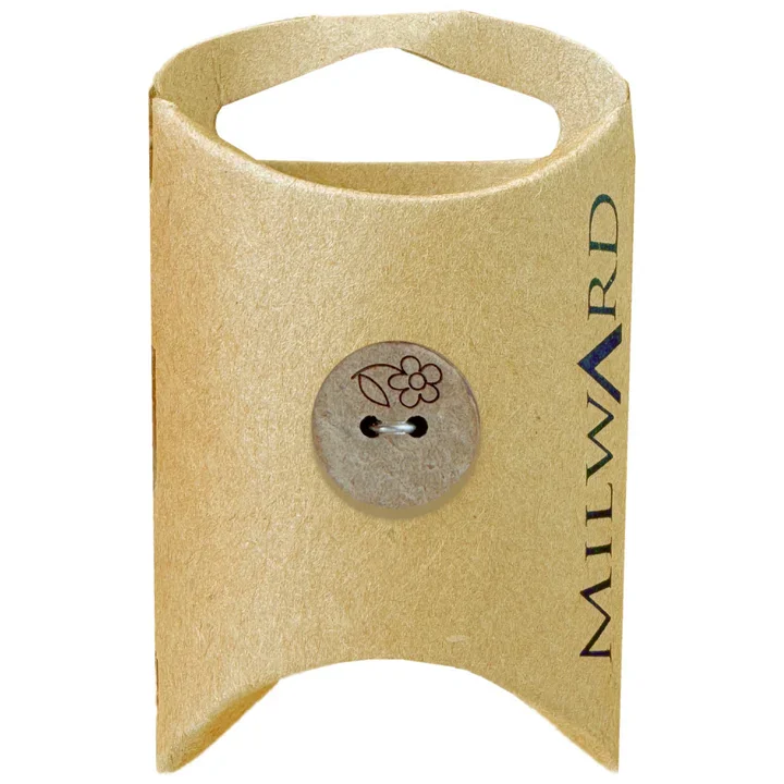 Tan Coconut 2-Hole Daisy Button