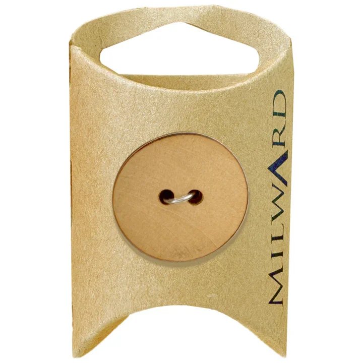 Tan Wooden 2-Hole Natural Button