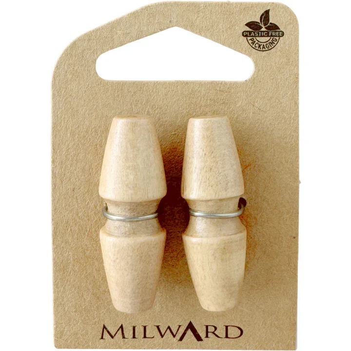 Tan Wooden Backless Toggle Button
