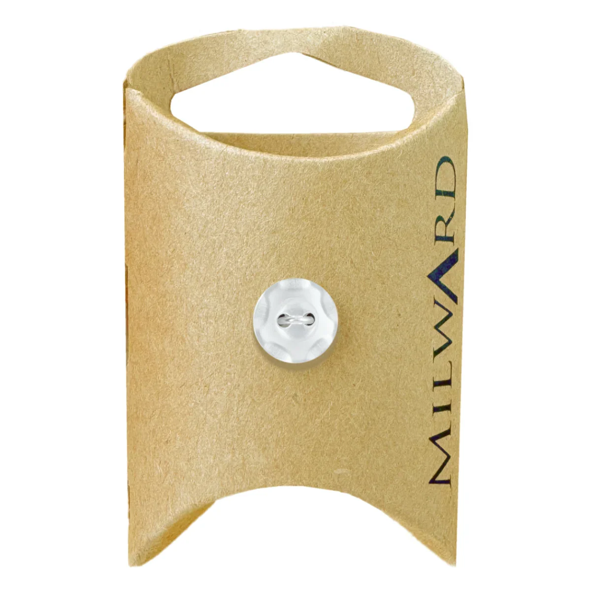 White Polyester 2-Hole Wavy Button