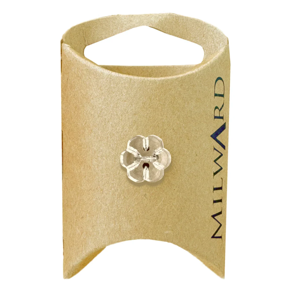 White Nylon 2-Hole Flower Button
