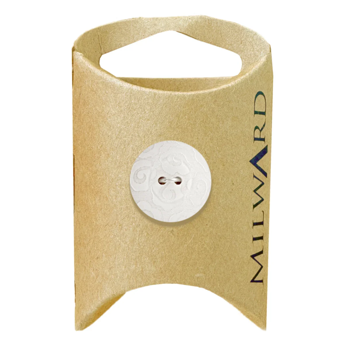 White Acrylic 4-Hole Laser Diagonal Button