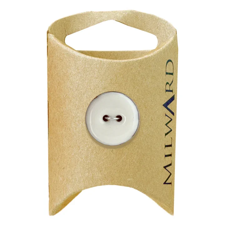 White Coconut with Epoxy 2-Hole Button