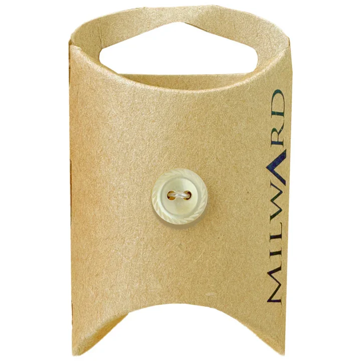 Yellow Polyester 2-Hole Rope Edge Button