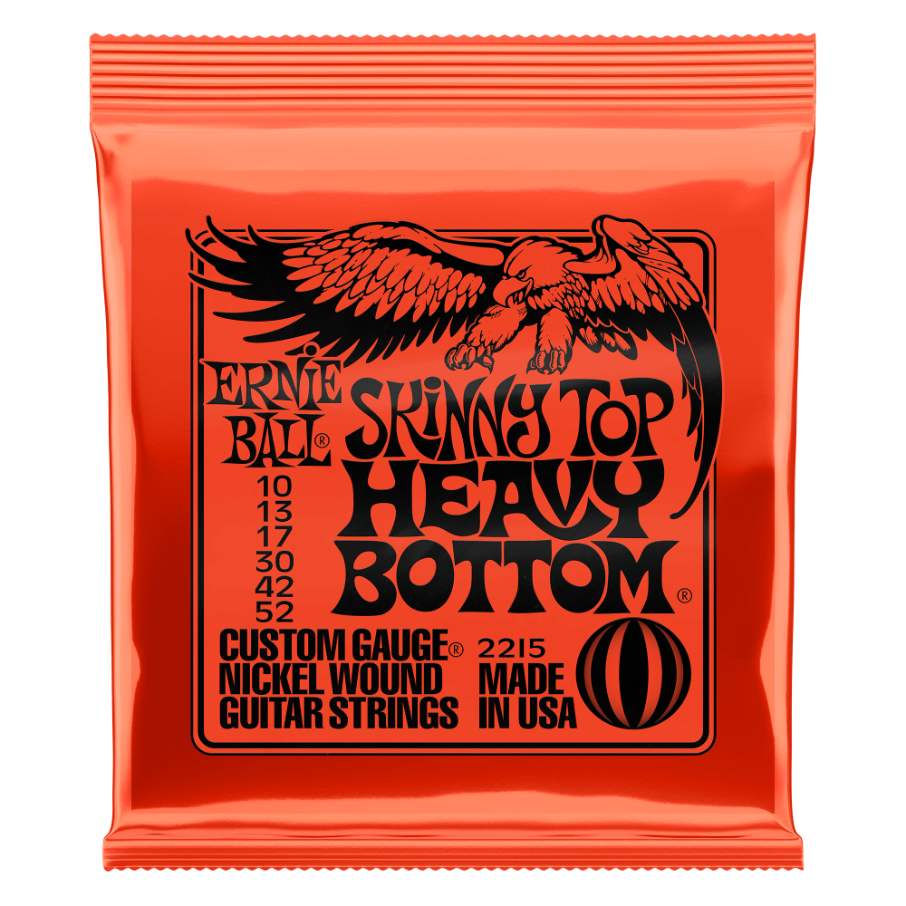Ernie Ball Skinny Top Heavy Bottom Slinky Nickel Wound Electric Guitar Strings 10-52 Gauge
