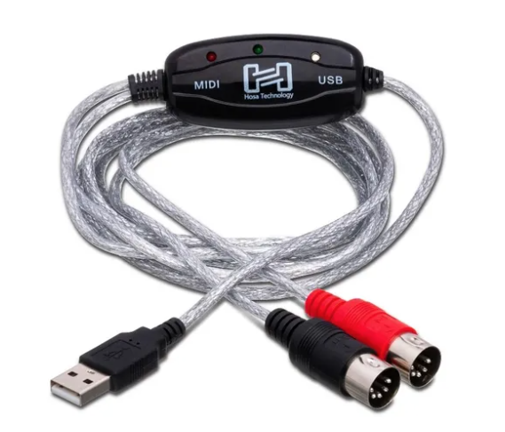 Hosa TRACKLINK MIDI To USB Interface MIDI I/O To USB Type A 6 Ft