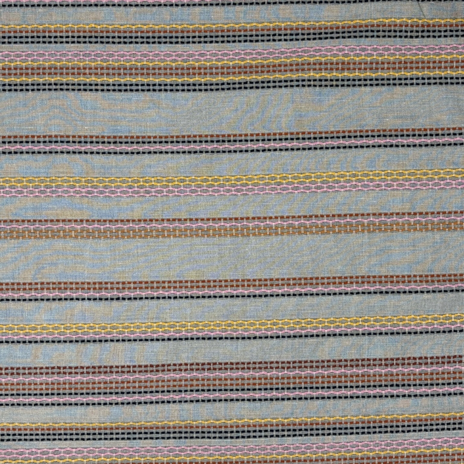 C&C Fabrics - Cotton/Rayon/Linen/Poly Woven - Other EMB Stripe - Grey (64)