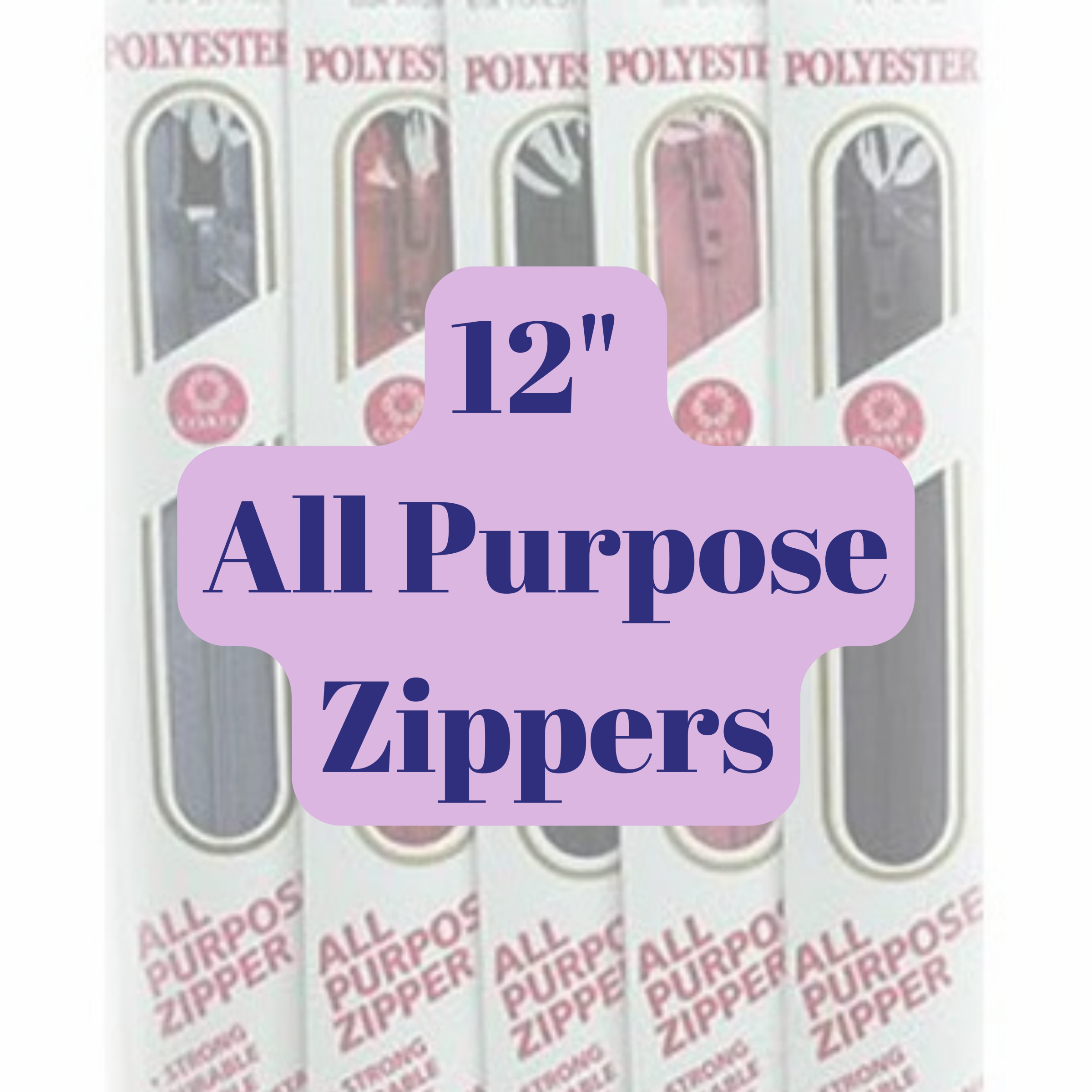Coats & Clark - Polyester All Purpose Zipper 12 - Various Colors