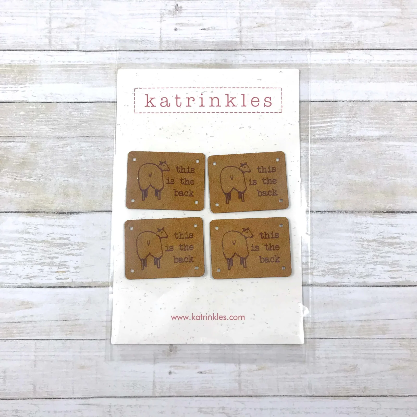 This is the Backside Washable Tags (Card of 4)